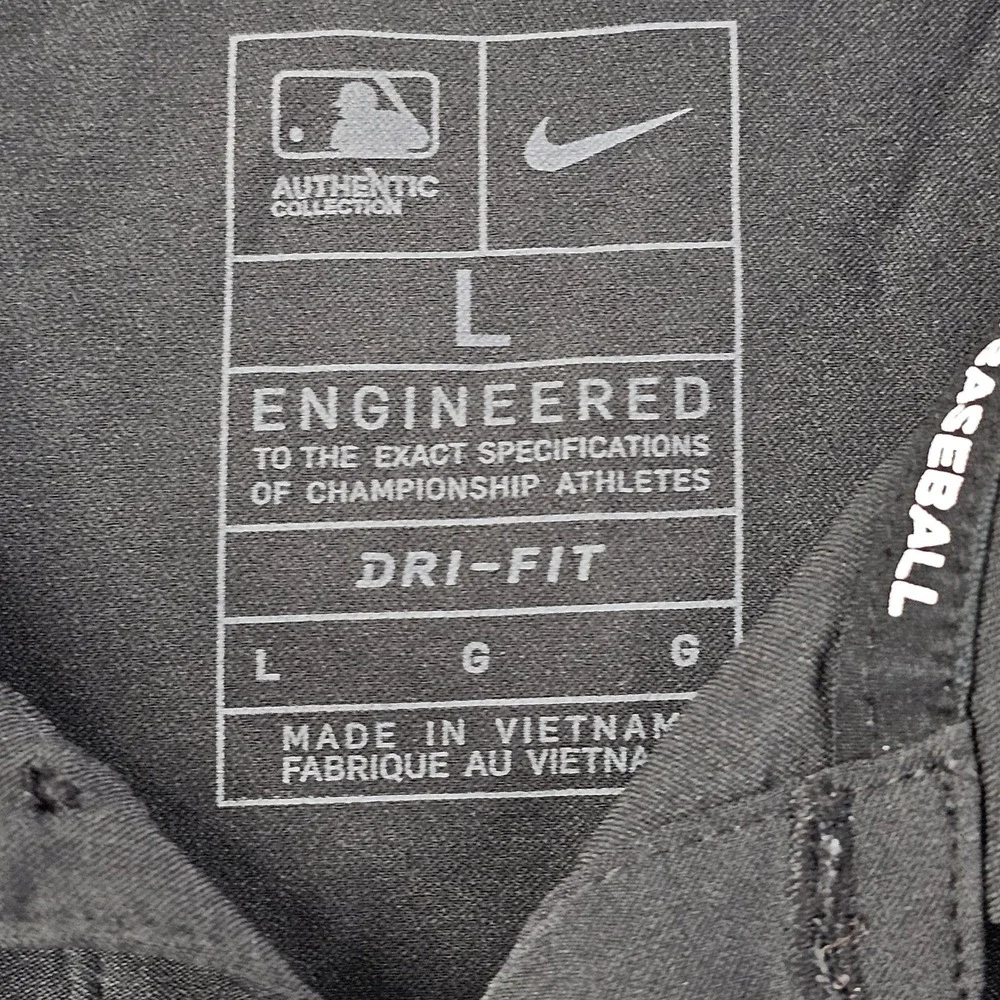 Miami Marlins Nike Black Short Sleeve Performance Polo Shirt Men's L